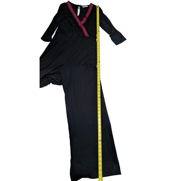 Boden Womens Isla Jersey Knit Wrap Jumpsuit US 6 R Black Wide Leg No Belt Flowy - Picture 9 of 14
